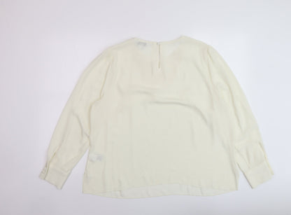 Womens UK Size 18 Marks and Spencer Ivory Basic Blouse