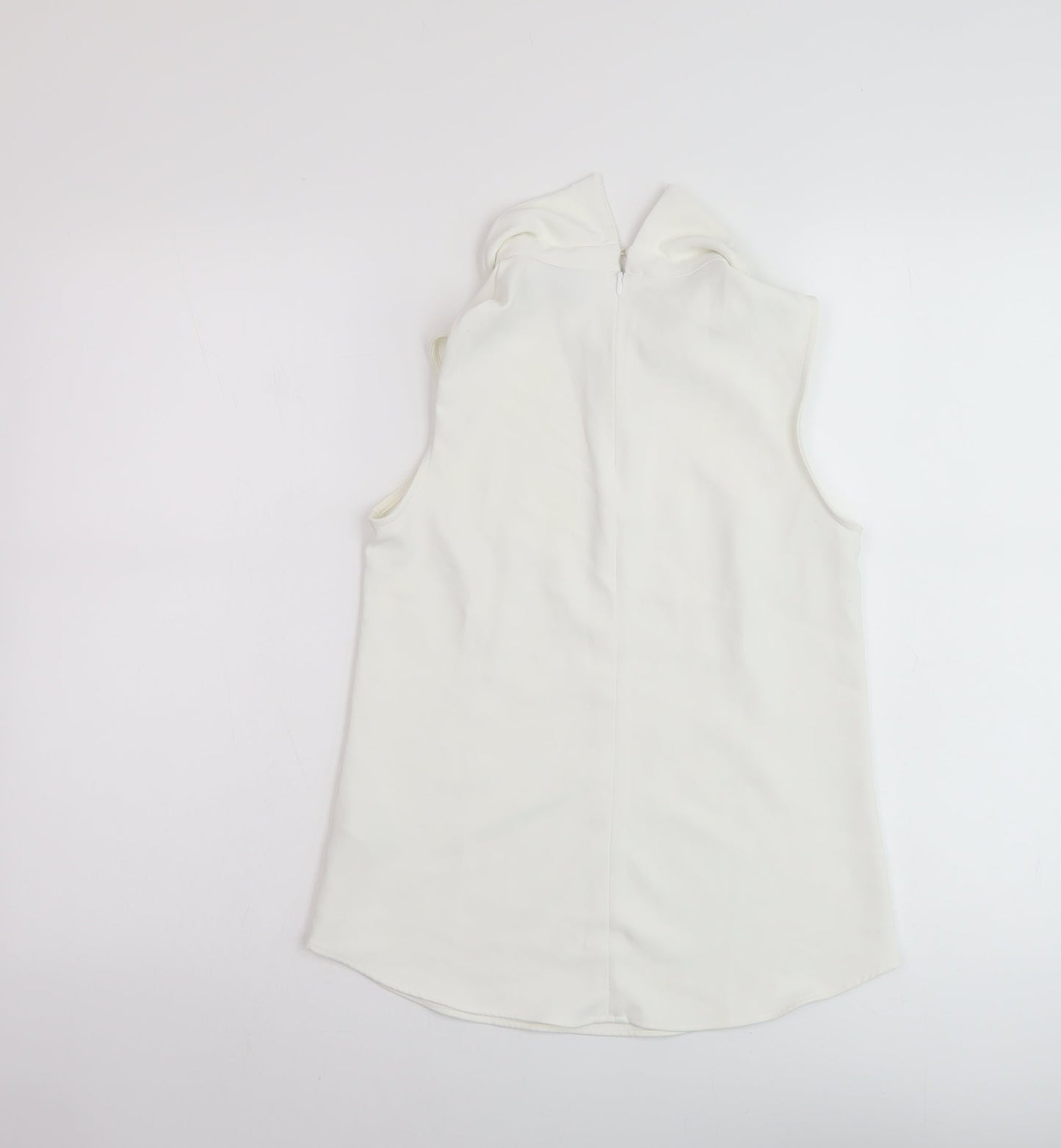 Womens UK Size 4 H&M Ivory Basic T-Shirt