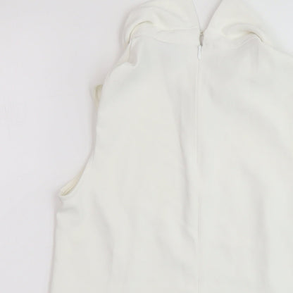 Womens UK Size 4 H&M Ivory Basic T-Shirt