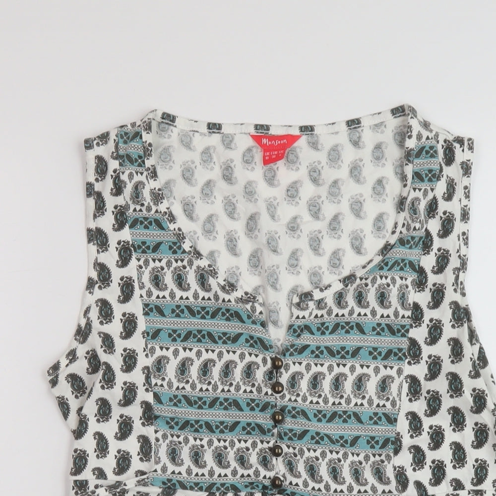 Womens UK Size 10 Monsoon Multicoloured Basic Tank