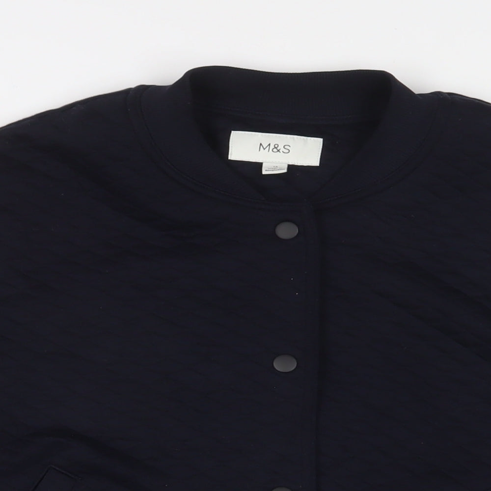 Womens UK Size 14 Marks and Spencer Blue Full Zip Sweatshirt