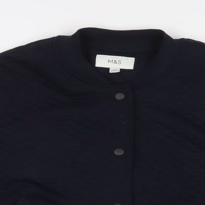 Womens UK Size 14 Marks and Spencer Blue Full Zip Sweatshirt