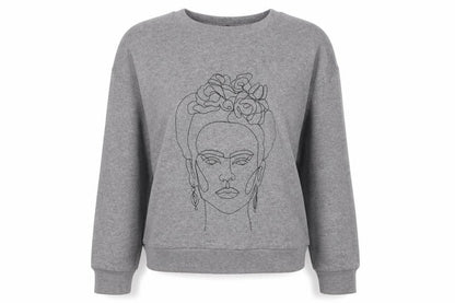 Civico Womens Grey Cotton Pullover Sweatshirt Size S Pullover