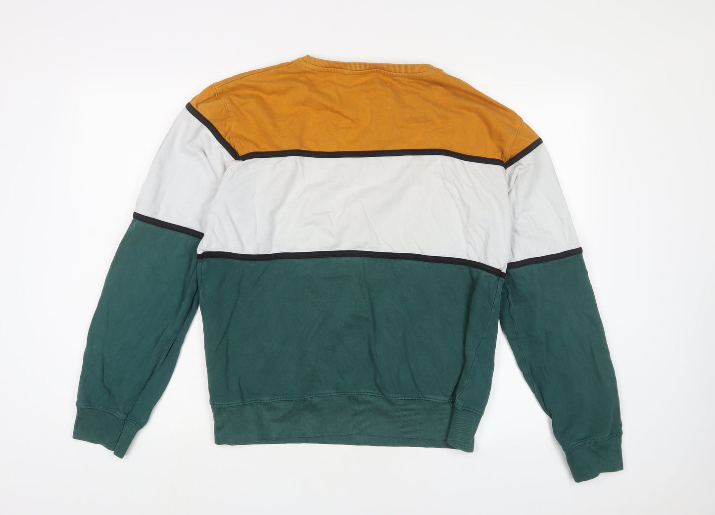 Inside Youth Mens Multicoloured Striped Cotton Pullover Sweatshirt Size L - Logo