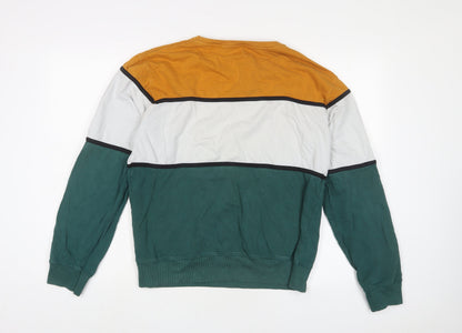 Inside Youth Mens Multicoloured Striped Cotton Pullover Sweatshirt Size L - Logo