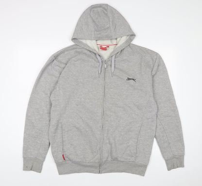 Mens UK Size L Slazenger Grey Full Zip Hoodie