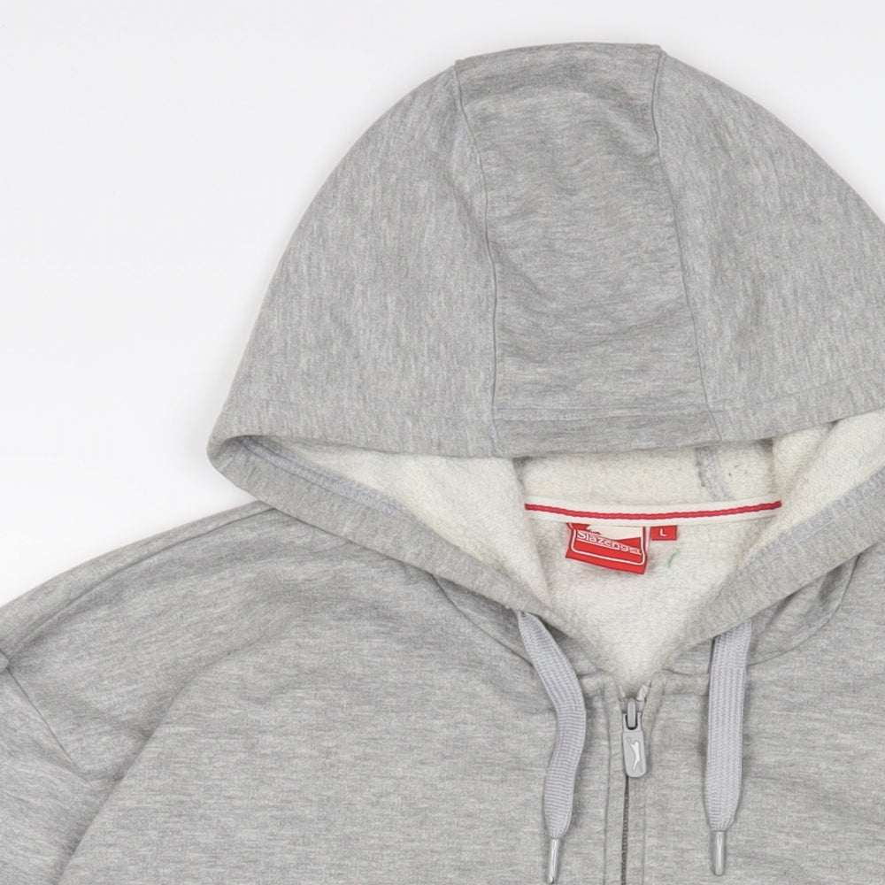 Mens UK Size L Slazenger Grey Full Zip Hoodie