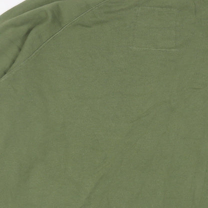 Dedicated Mens Green Cotton Pullover Sweatshirt Size M - Embroidered