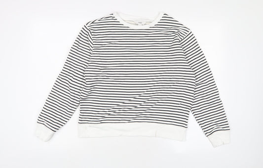Womens UK Size S Marks and Spencer White Pullover Sweatshirt