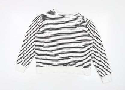 Womens UK Size S Marks and Spencer White Pullover Sweatshirt