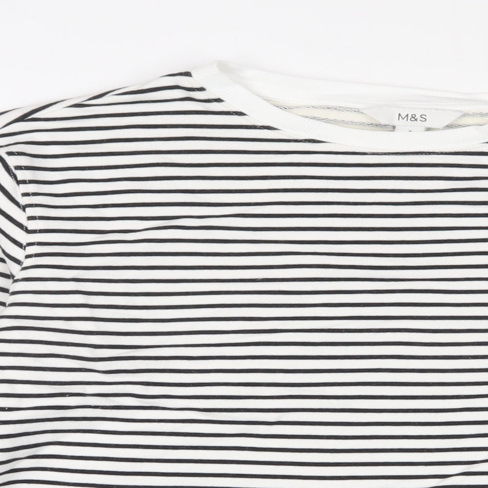 Womens UK Size S Marks and Spencer White Pullover Sweatshirt