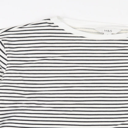 Womens UK Size S Marks and Spencer White Pullover Sweatshirt