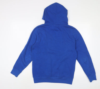 Carbrini Boys Blue Cotton Pullover Hoodie Size 13-14 Years Pullover