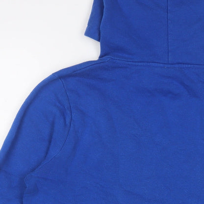 Carbrini Boys Blue Cotton Pullover Hoodie Size 13-14 Years Pullover