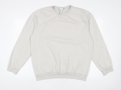 Mens UK Size M H&M Grey Pullover Sweatshirt