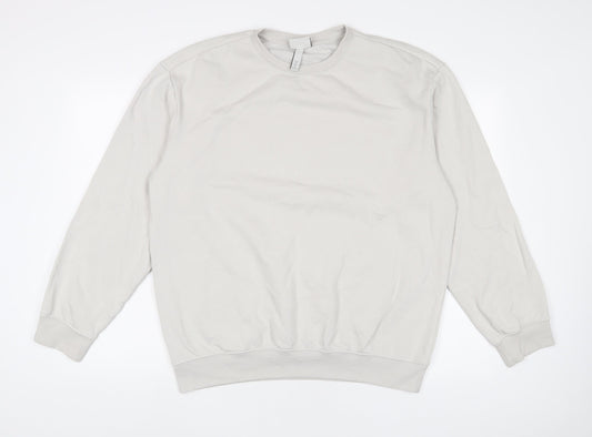 Mens UK Size M H&M Grey Pullover Sweatshirt