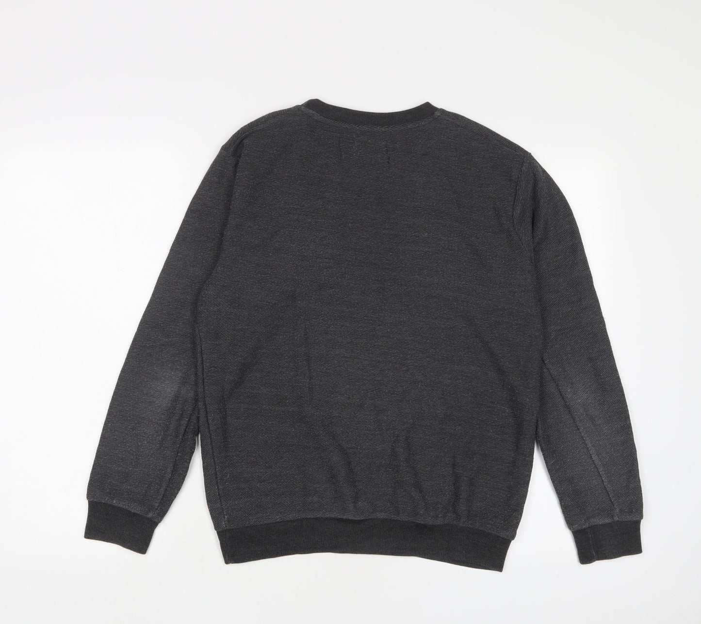 Zara Mens Grey Polyester Pullover Sweatshirt Size S