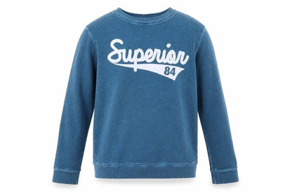 Marks and Spencer Boys Blue Cotton Pullover Sweatshirt Size 13-14 Years Pullover