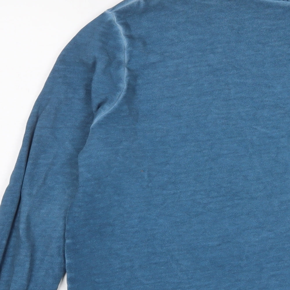 Marks and Spencer Boys Blue Cotton Pullover Sweatshirt Size 13-14 Years Pullover