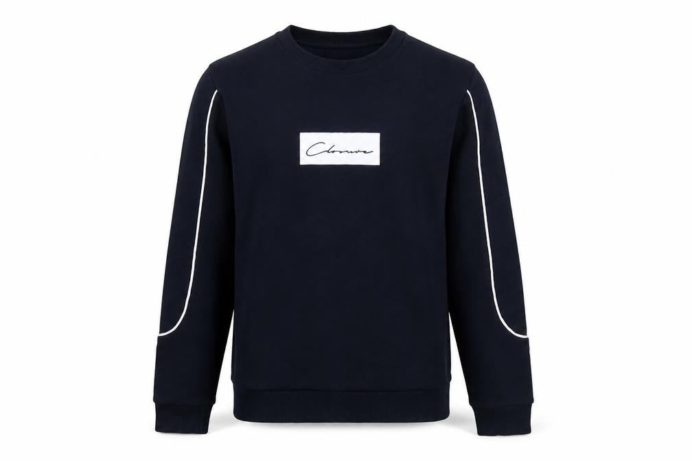 Mens UK Size S Closure Blue Pullover Sweatshirt