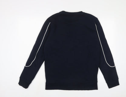 Mens UK Size S Closure Blue Pullover Sweatshirt