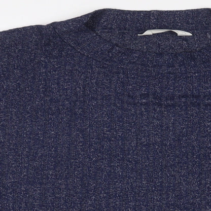 Marks and Spencer Womens Blue Solid Viscose Top Pyjama Top Size 18