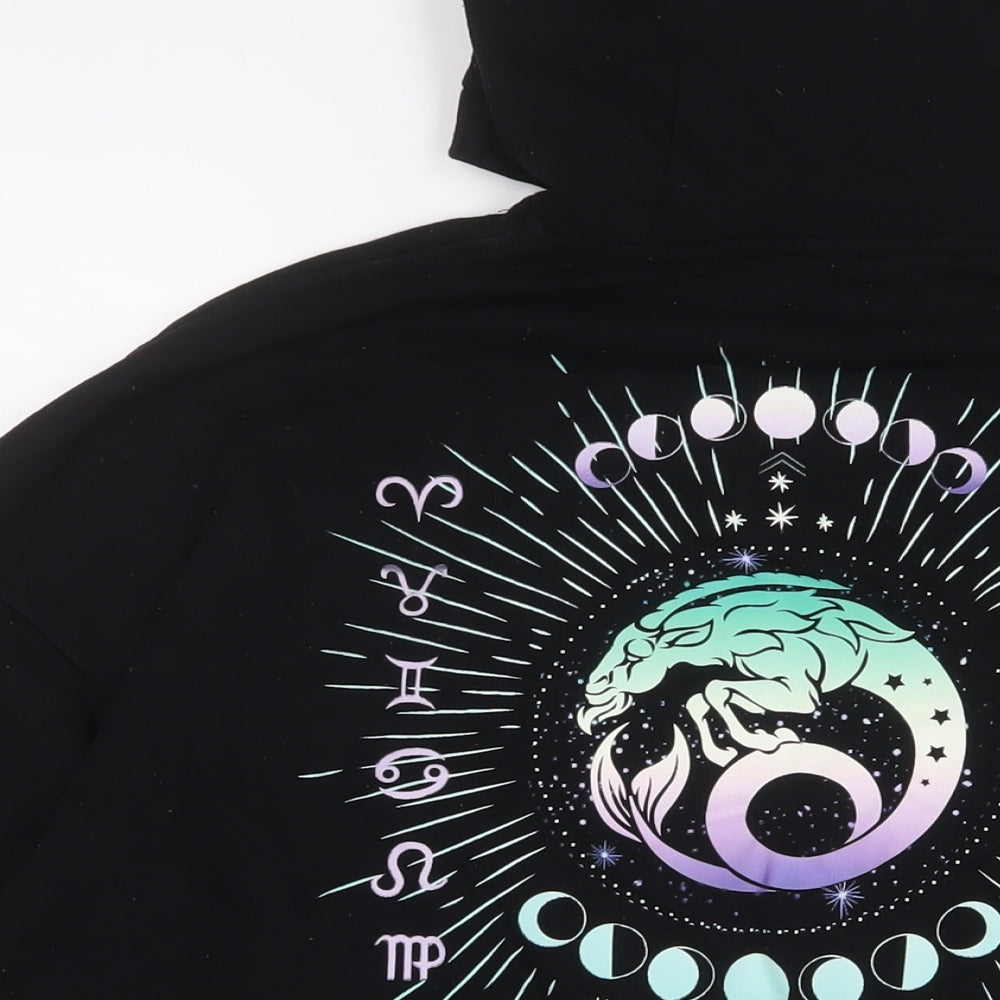 H&M Womens Black Cotton Pullover Hoodie Size M Pullover