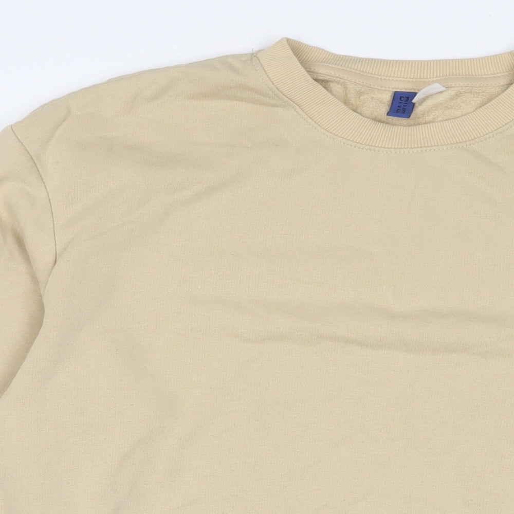Mens UK Size S H&M Beige Pullover Sweatshirt