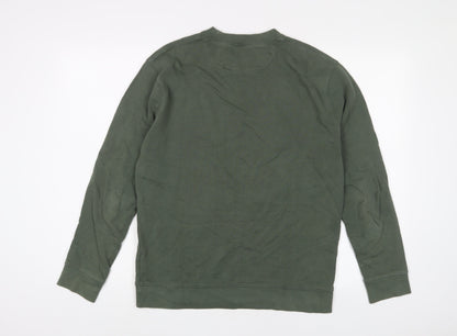 Topman Mens Green Cotton Pullover Sweatshirt Size XS