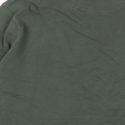 Topman Mens Green Cotton Pullover Sweatshirt Size XS
