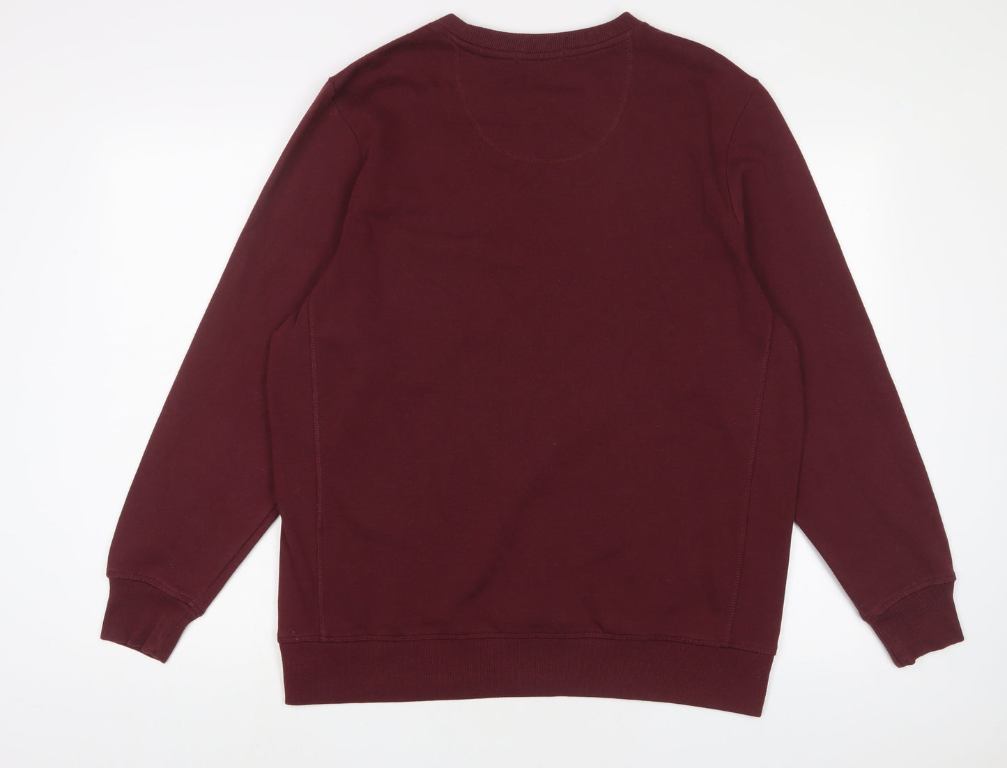 Avenue Mens Red Cotton Pullover Sweatshirt Size L