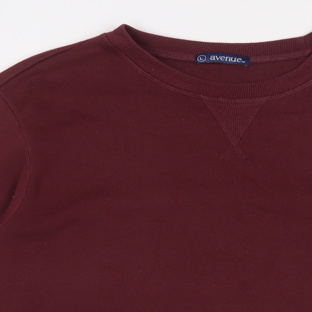 Avenue Mens Red Cotton Pullover Sweatshirt Size L