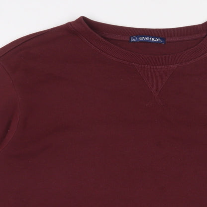 Avenue Mens Red Cotton Pullover Sweatshirt Size L