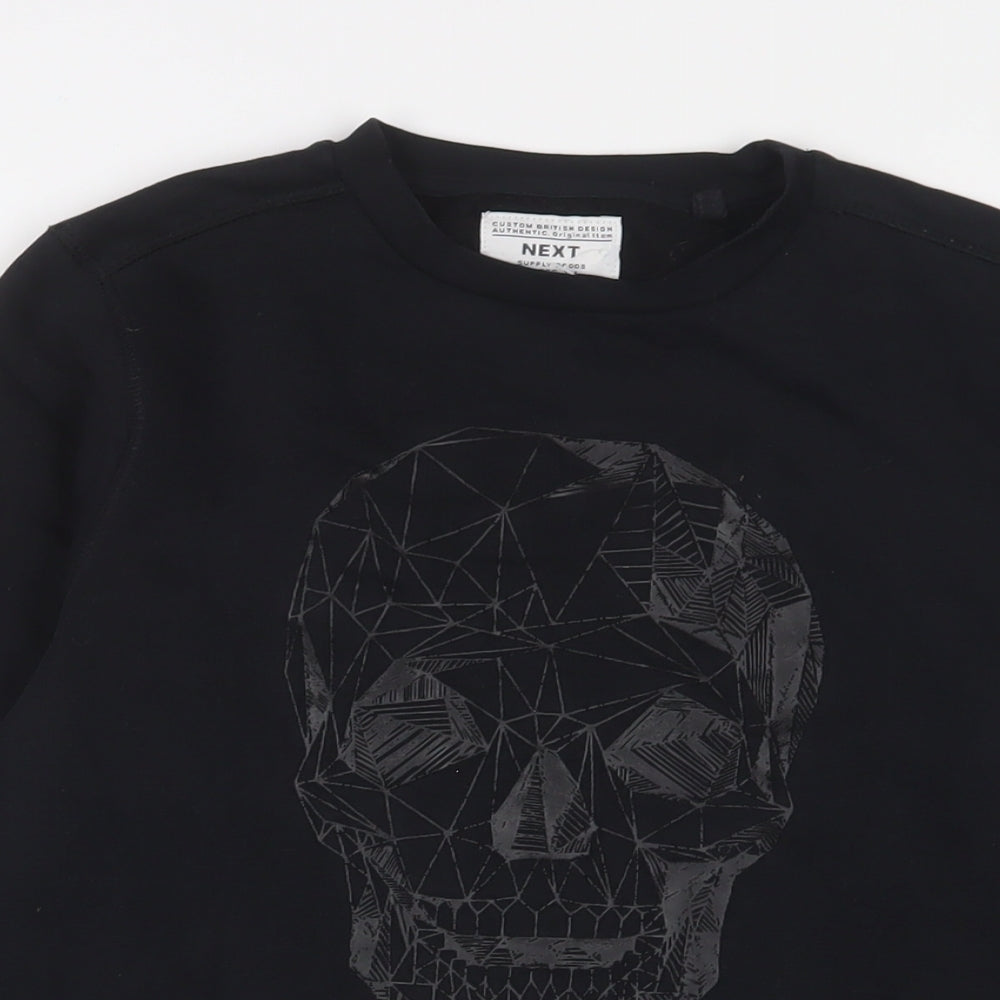 NEXT Boys Black Cotton Pullover Sweatshirt Size 10 Years Pullover