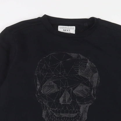 NEXT Boys Black Cotton Pullover Sweatshirt Size 10 Years Pullover