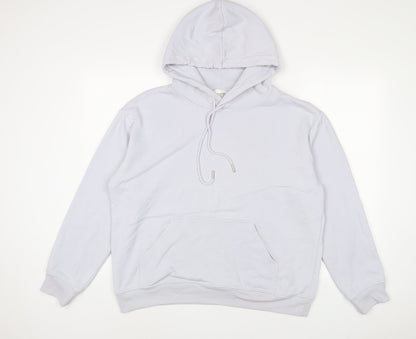 H&M Womens Blue Cotton Pullover Hoodie Size M Pullover