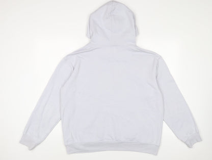 H&M Womens Blue Cotton Pullover Hoodie Size M Pullover