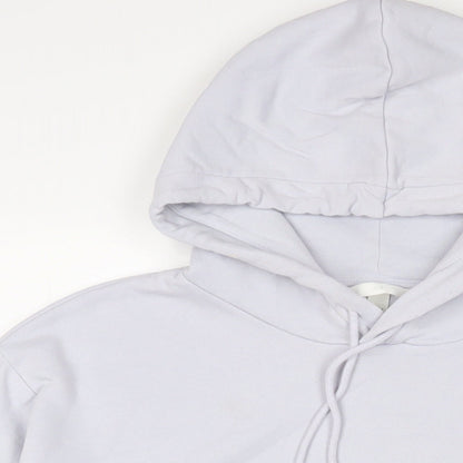 H&M Womens Blue Cotton Pullover Hoodie Size M Pullover