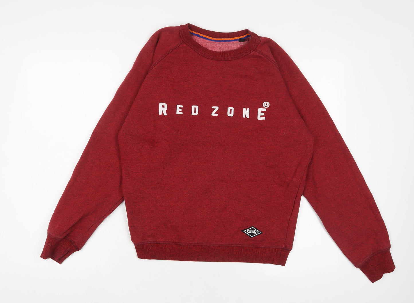 SWIMZI Womens Red Cotton Pullover Sweatshirt Size S Pullover