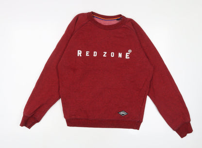 SWIMZI Womens Red Cotton Pullover Sweatshirt Size S Pullover