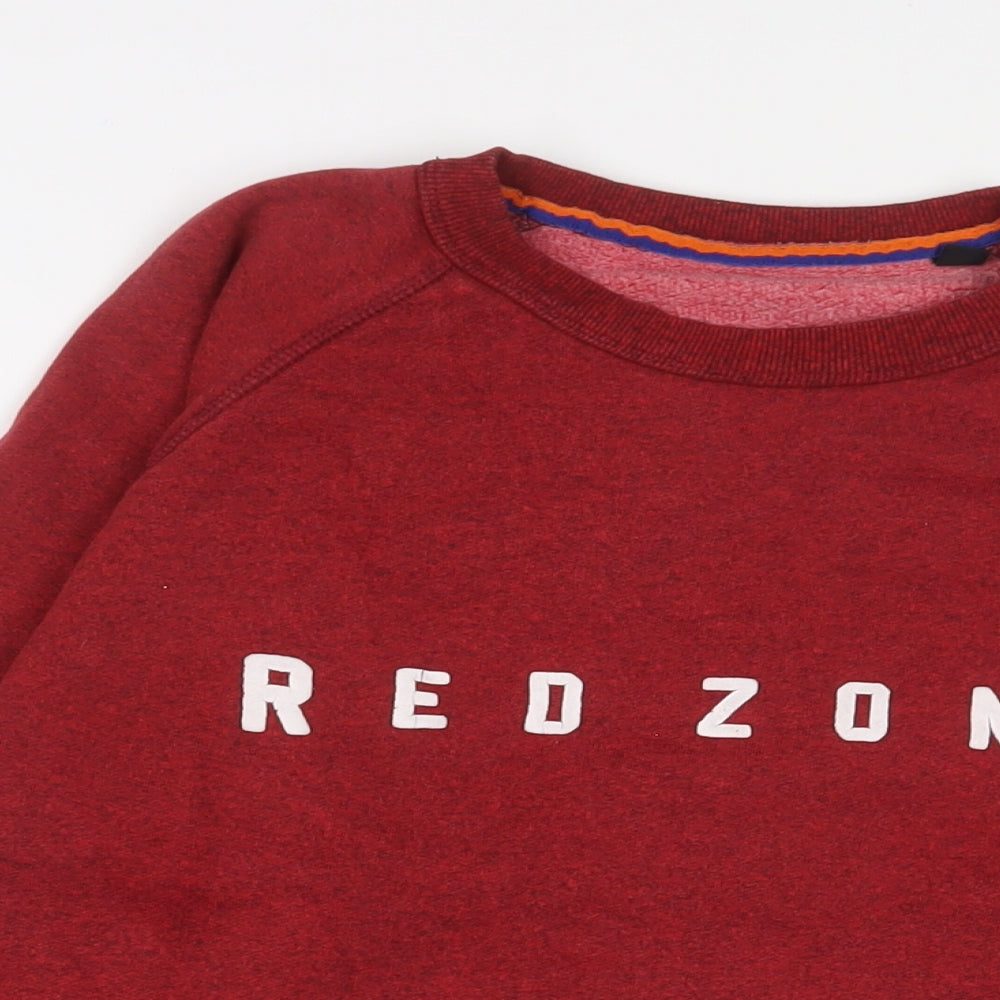 SWIMZI Womens Red Cotton Pullover Sweatshirt Size S Pullover