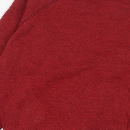 SWIMZI Womens Red Cotton Pullover Sweatshirt Size S Pullover