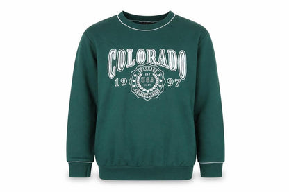 New Look Girls Green Cotton Pullover Sweatshirt Size 9 Years Pullover