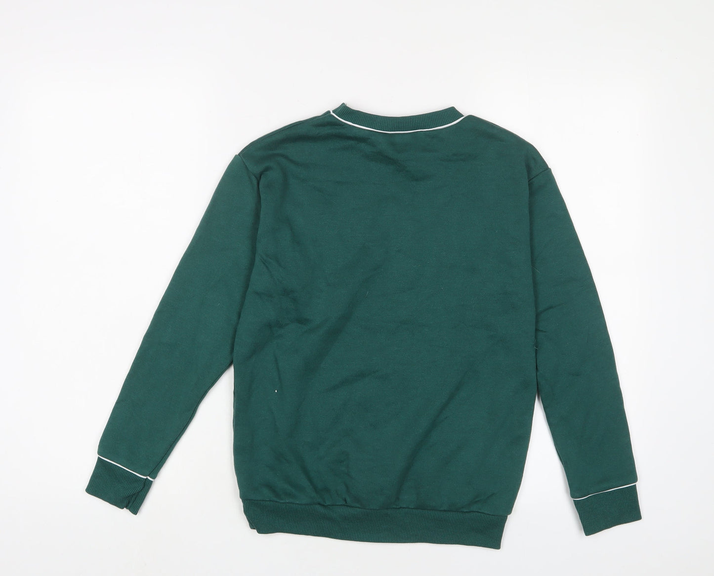 New Look Girls Green Cotton Pullover Sweatshirt Size 9 Years Pullover