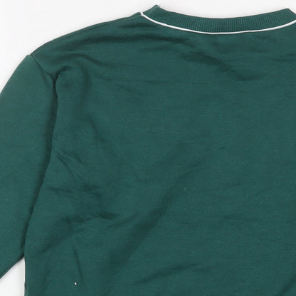 New Look Girls Green Cotton Pullover Sweatshirt Size 9 Years Pullover