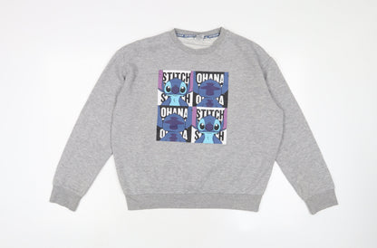 Womens UK Size S Disney Grey Pullover Sweatshirt