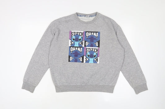 Womens UK Size S Disney Grey Pullover Sweatshirt
