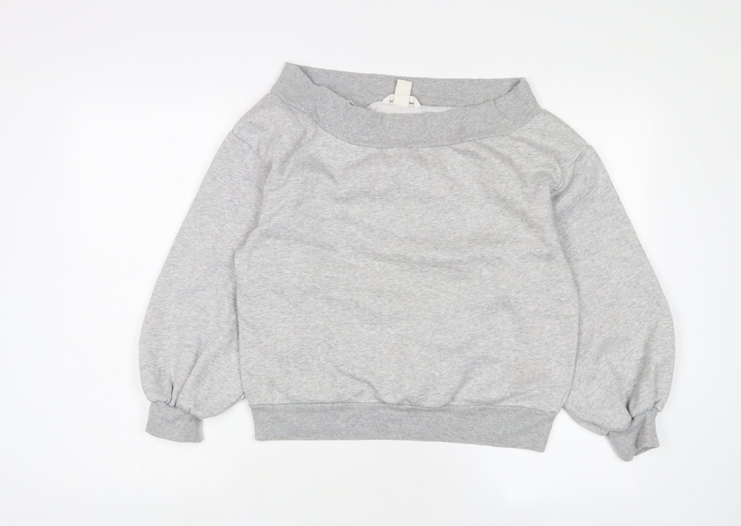 H&M Womens Grey Cotton Pullover Sweatshirt Size M Pullover