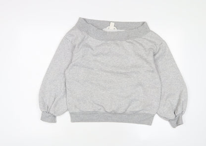 H&M Womens Grey Cotton Pullover Sweatshirt Size M Pullover