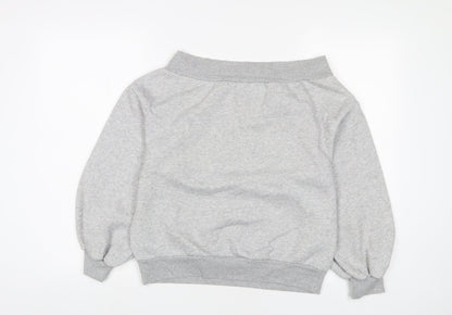 H&M Womens Grey Cotton Pullover Sweatshirt Size M Pullover